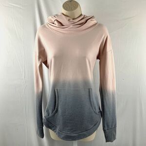 Calia by Carrie Underwood High Neck Ombre Hoodie Pink/Grey Size XS